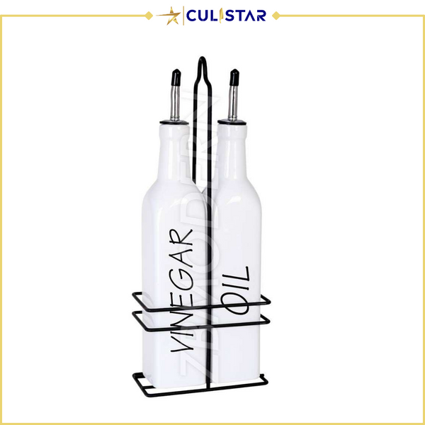 Culistar® Azijn- en Olijfolie Set met Houder